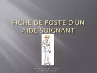 fiche de poste d un aide soignant
