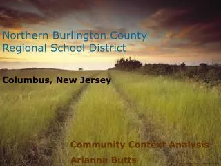 Northern Burlington County Regional School District Columbus, New Jersey