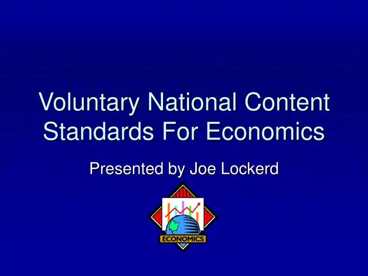 voluntary national content standards for economics