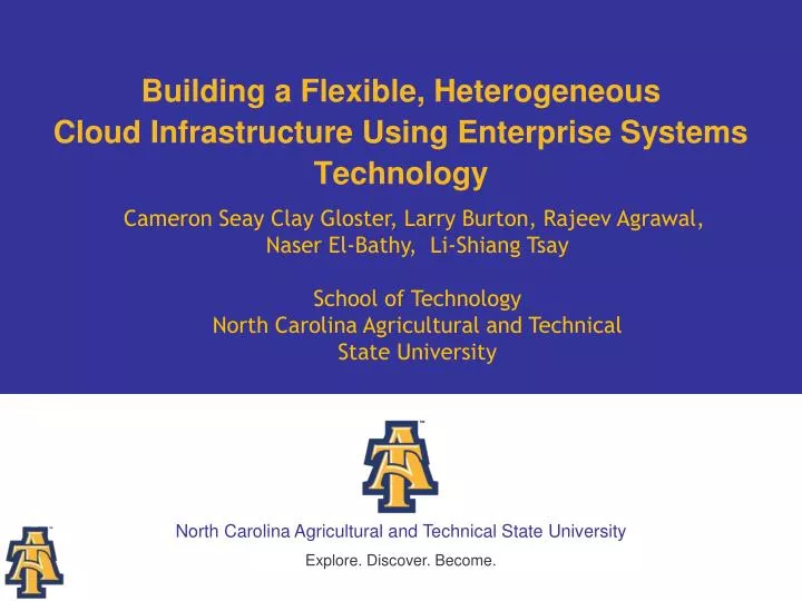 building a flexible heterogeneous cloud infrastructure using enterprise systems technology