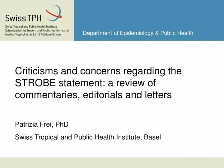 department of epidemiology public health