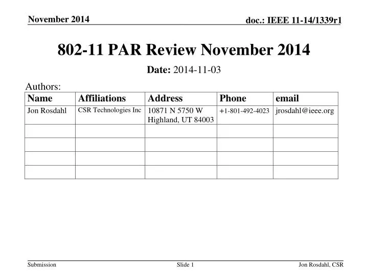 802 11 par review november 2014