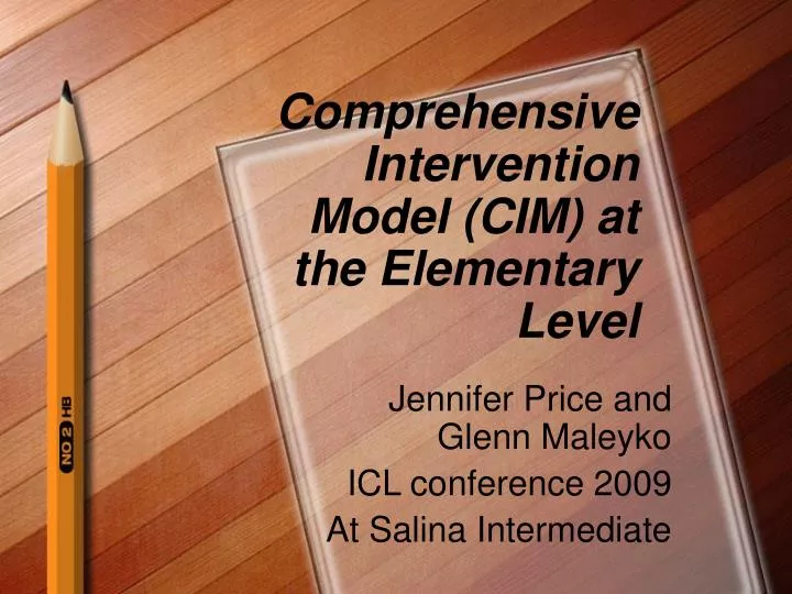 comprehensive intervention model cim at the elementary level