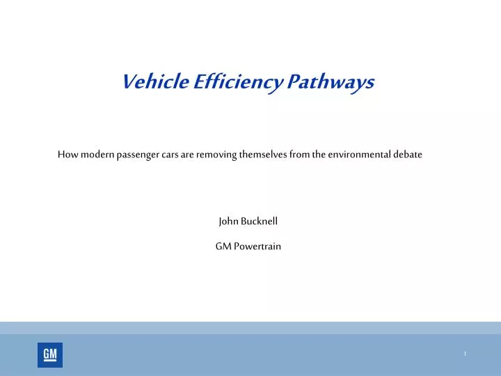vehicle efficiency pathways