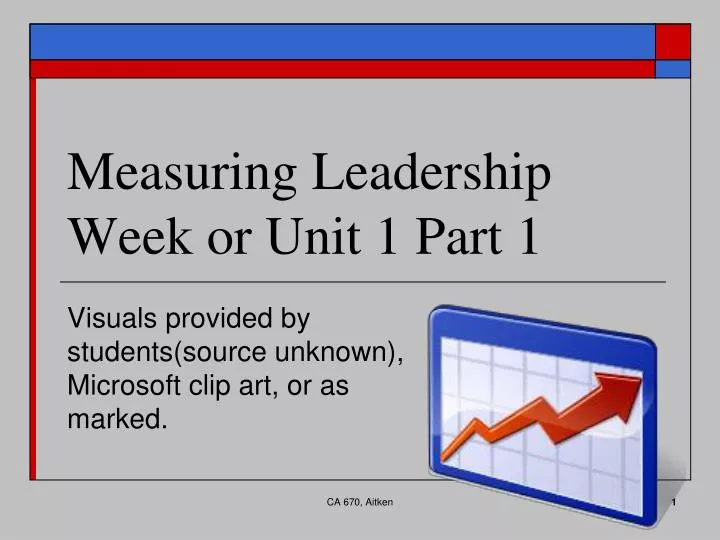 measuring leadership week or unit 1 part 1