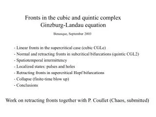 Fronts in the cubic and quintic complex 	Ginzburg-Landau equation