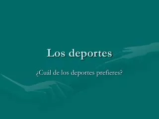 los deportes