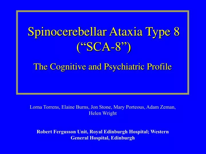 spinocerebellar ataxia type 8 sca 8