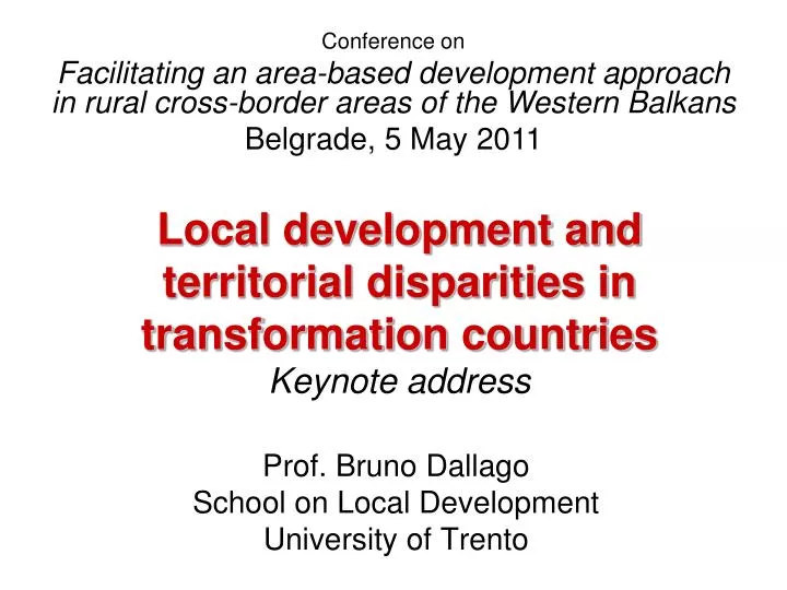 local development and territorial disparities in transformation countries keynote address