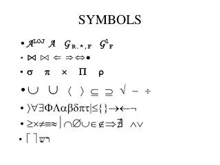 symbols
