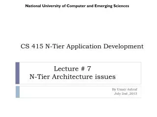 CS 415 N-Tier Application Development