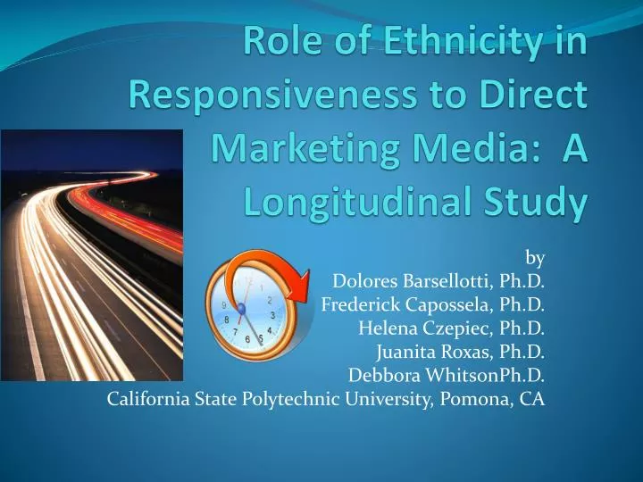 role of ethnicity in responsiveness to direct marketing media a longitudinal study