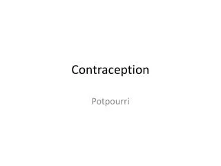 Contraception