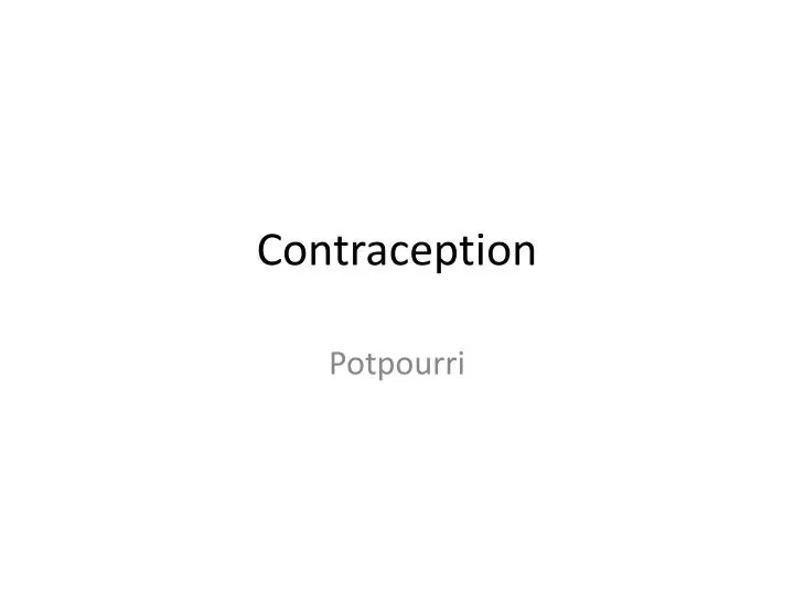 contraception