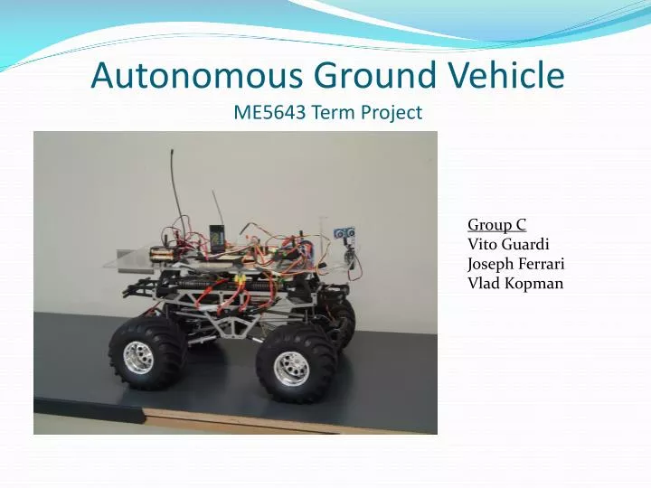 autonomous ground vehicle me5643 term project