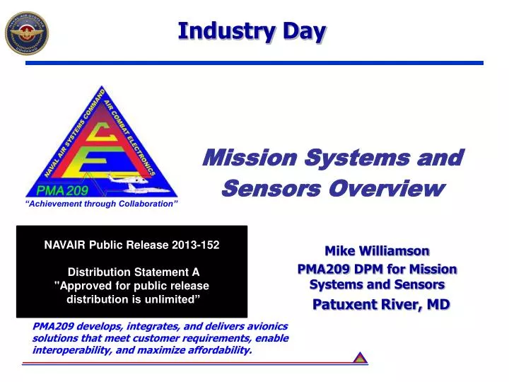 mission systems and sensors overview