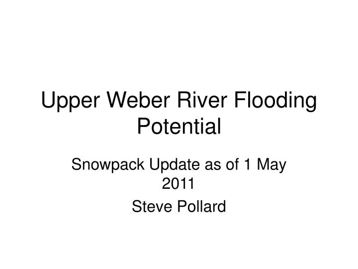 upper weber river flooding potential