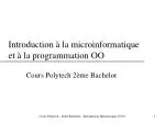 Introduction à la microinformatique et à la programmation OO - slide 1