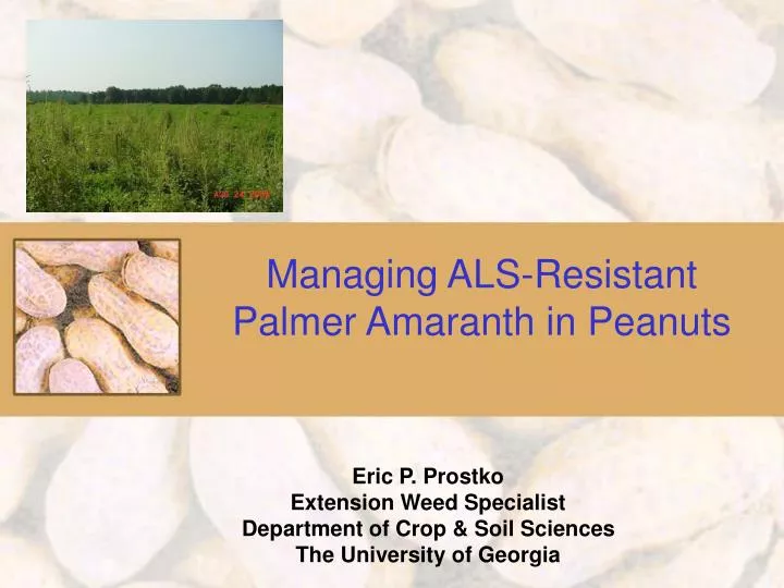 managing als resistant palmer amaranth in peanuts