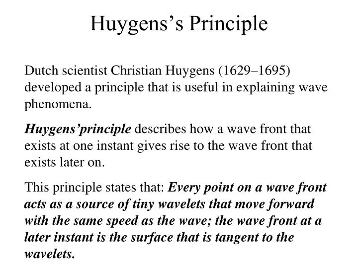 huygens s principle