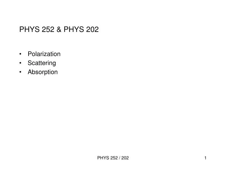 phys 252 phys 202