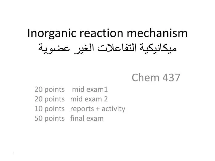 inorganic reaction mechanism