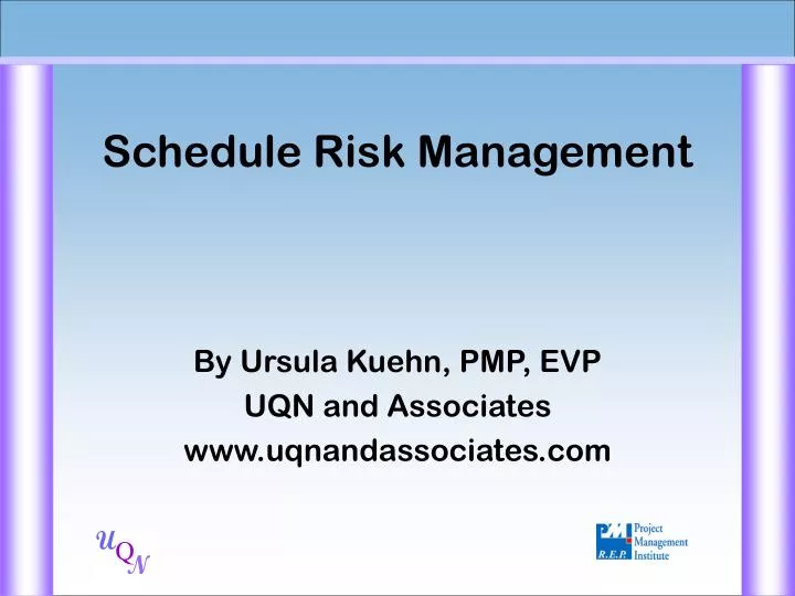 schedule risk management