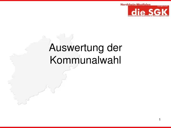 auswertung der kommunalwahl