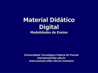 material did tico digital modalidades de ensino