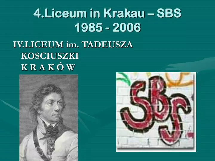 4 liceum in krakau sbs 1985 2006