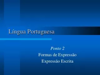 l ngua portuguesa