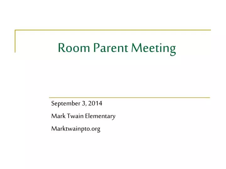 room parent meeting