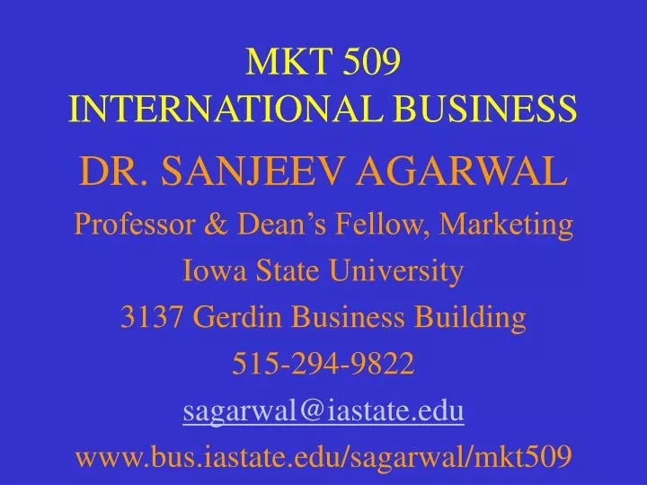 mkt 509 international business