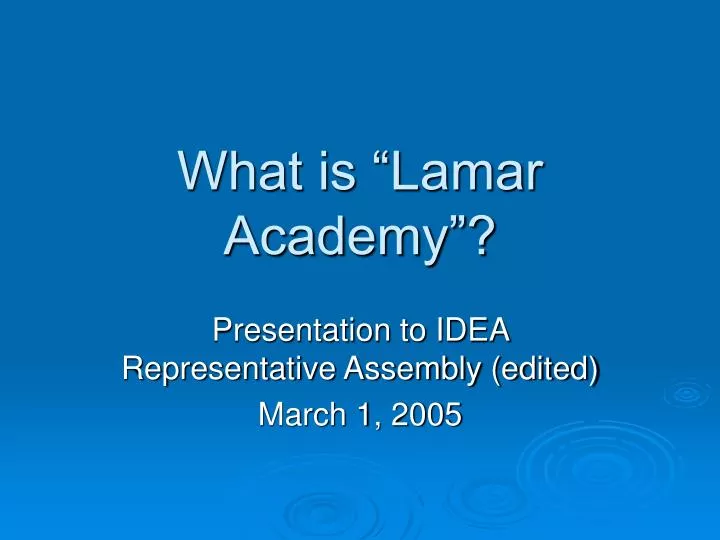 what is lamar academy
