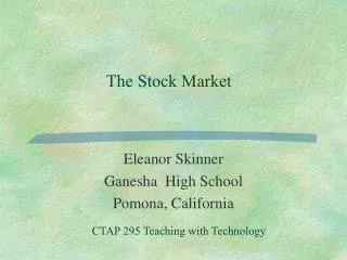 Eleanor Skinner Ganesha High School Pomona, California