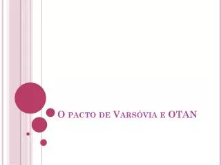 o pacto de vars via e otan