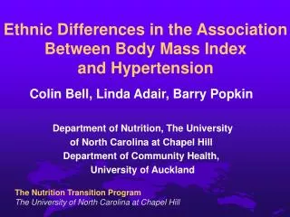 Ethnic Differences in the Association Between Body Mass Index and Hypertension