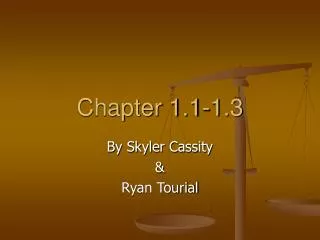 Chapter 1.1-1.3