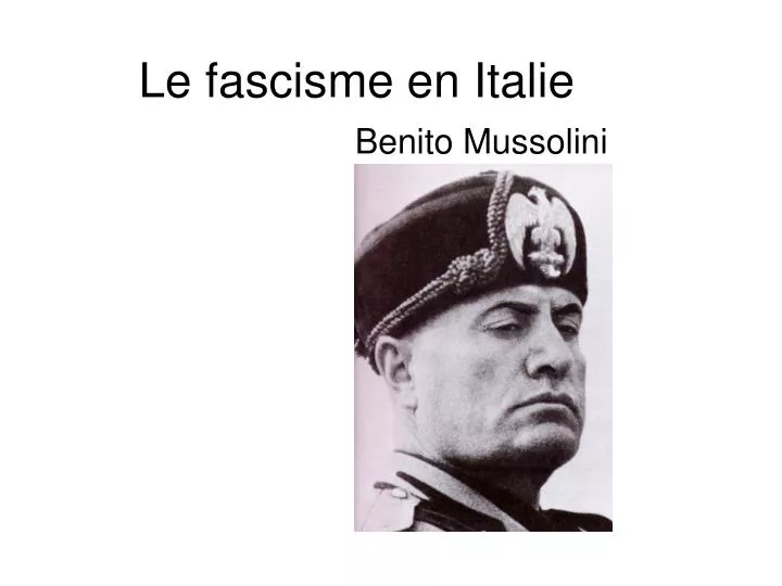 le fascisme en italie