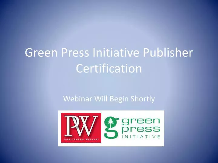 green press initiative publisher certification