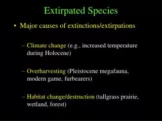 Extirpated Species