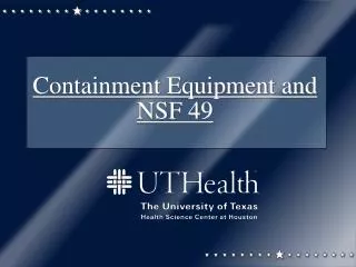 containment equipment and nsf 49