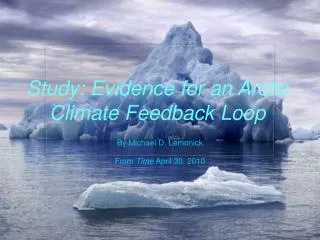 Study: Evidence for an Arctic Climate Feedback Loop