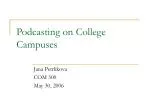 The Rise of Podcasting on College Campuses: Impacts and Insights - slide 1