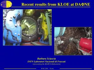 Recent results from KLOE at DA ? NE