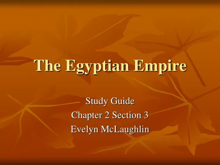 the egyptian empire