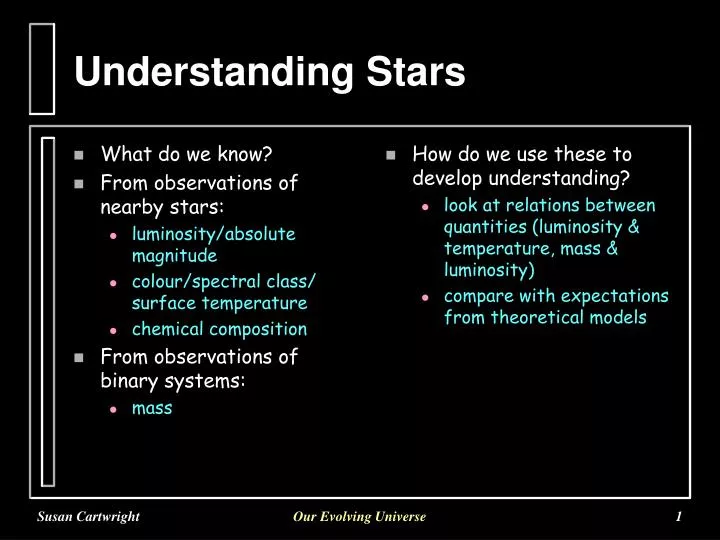 understanding stars