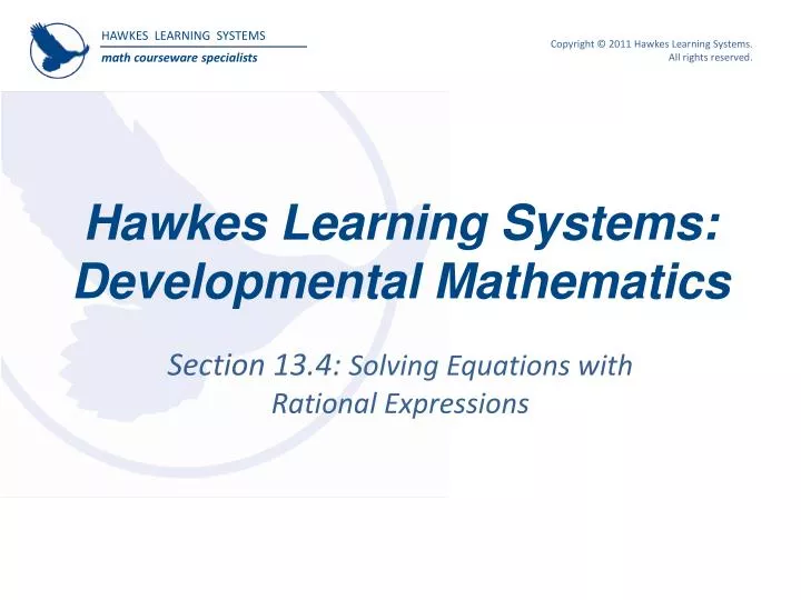 hawkes learning systems developmental mathematics