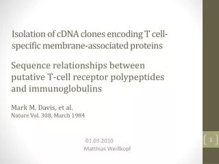 isolation of cdna clones encoding t cell specific membrane associated proteins