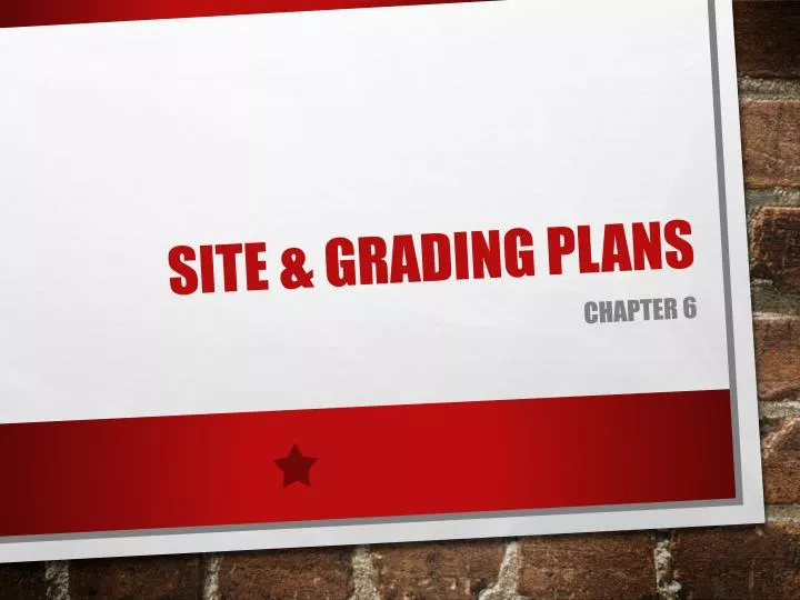 site grading plans